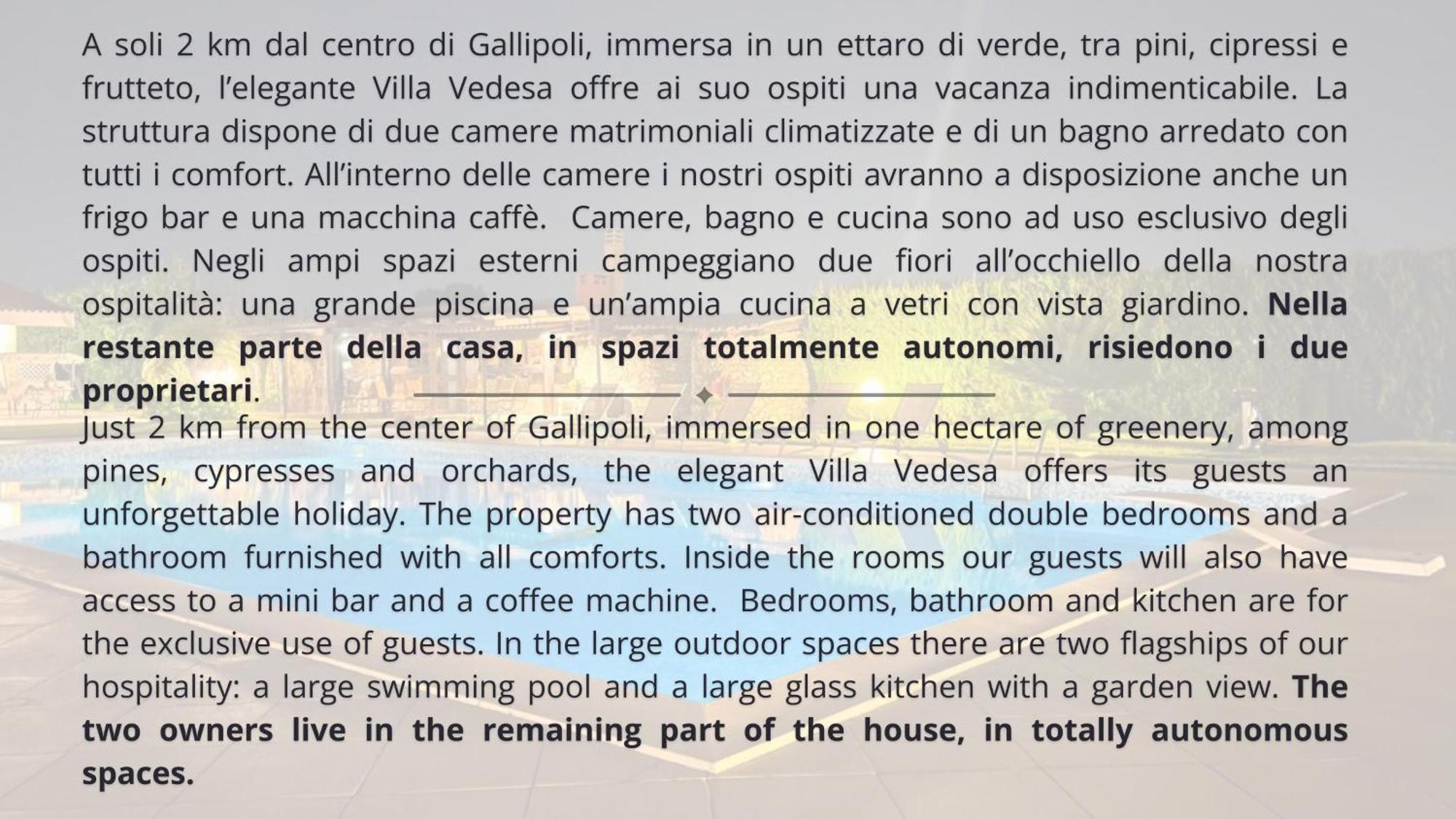 Villa Vedesa Gallipoli Luaran gambar